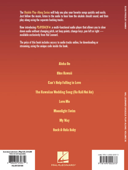 Elvis Presley Ukulele Play Along Volume 36 Bk/Ola