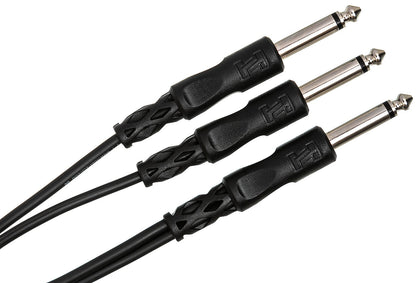 HOSA CYP105 Y Cable 1/4" TS to Dual 1/4" TS