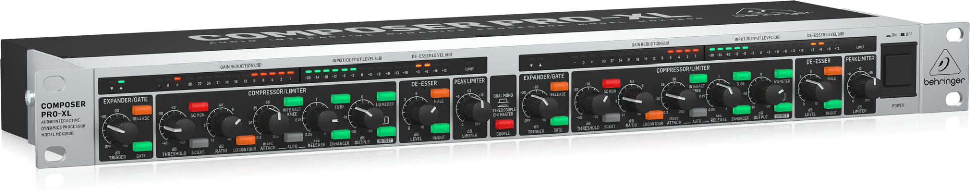 Behringer PRO XL MDX2600 V2 Reference Class 2 Channel Composer