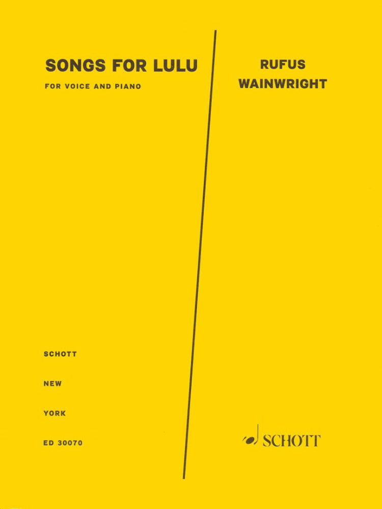 Rufus Wainwright Songs For Lulu Piano/Vocal