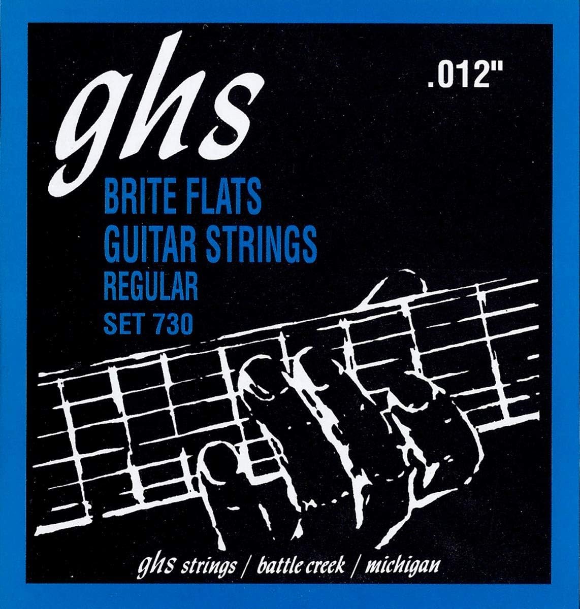 GHS 730 Brite Flats Electric Guitar Strings Regular 12-54 Gauge