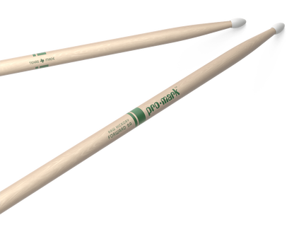 Promark Forward 5A Raw Hickory Nylon Tip Natural Drumsticks