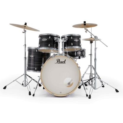 Pearl Export Plus 5-Piece Rock Drum Kit with Cymbal Pack in Graphite Silver Twist