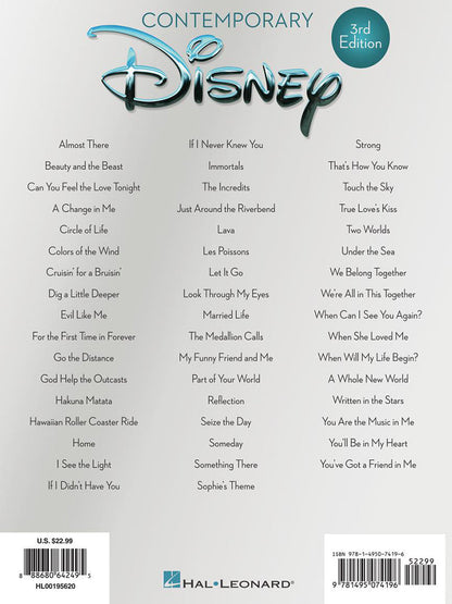 Contemporary Disney 50 Favorite Songs 3rd Edition