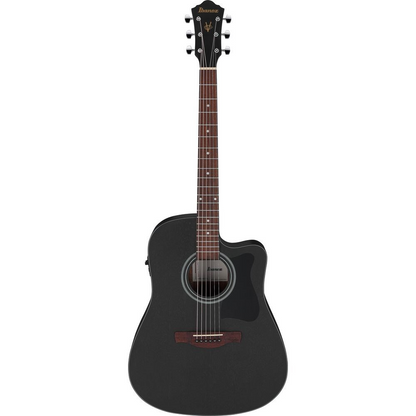 Ibanez V44CE Electric Acoustic Guitar in Weathered Black Open Pore
