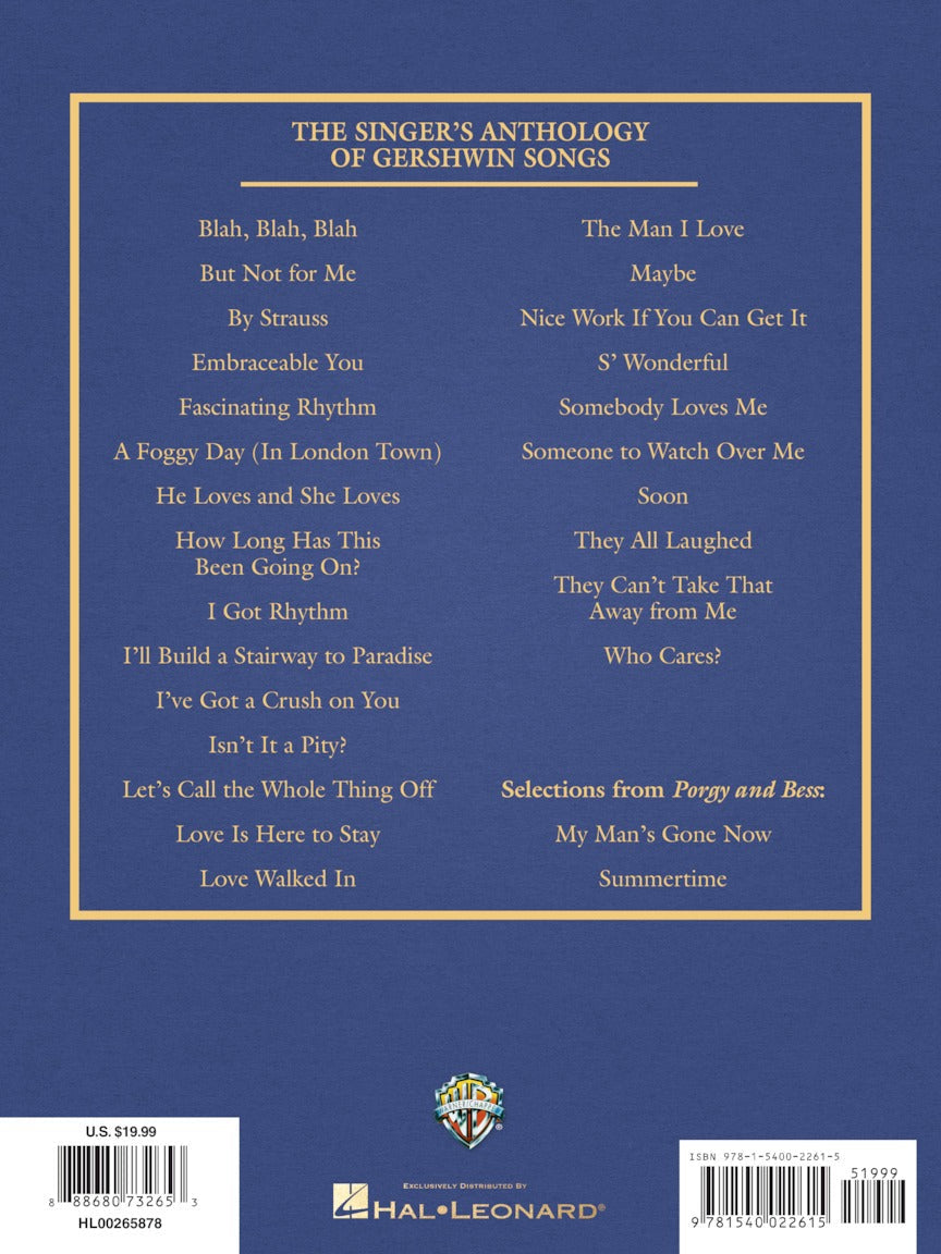 The Singers Anthology of Gershwin Songs Mezzo Soprano Belter