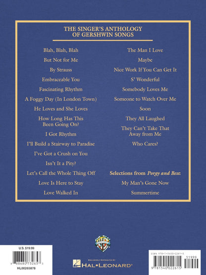 The Singers Anthology of Gershwin Songs Mezzo Soprano Belter