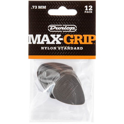 Jim Dunlop Max Grip Nylon Standard Guitar Pick .73mm 12 Pack in Grey