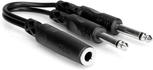 Hosa YPP106 1/4" TSF to Dual 1/4" TS Y Cable