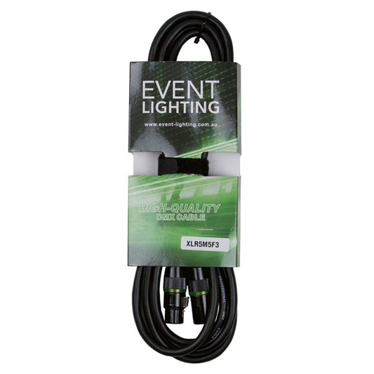 Event Lighting XLR5M5F3 - 5-pin DMX Cable (3m)
