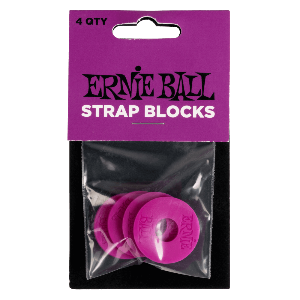 Ernie Ball Strap Blocks 4pk in Purple