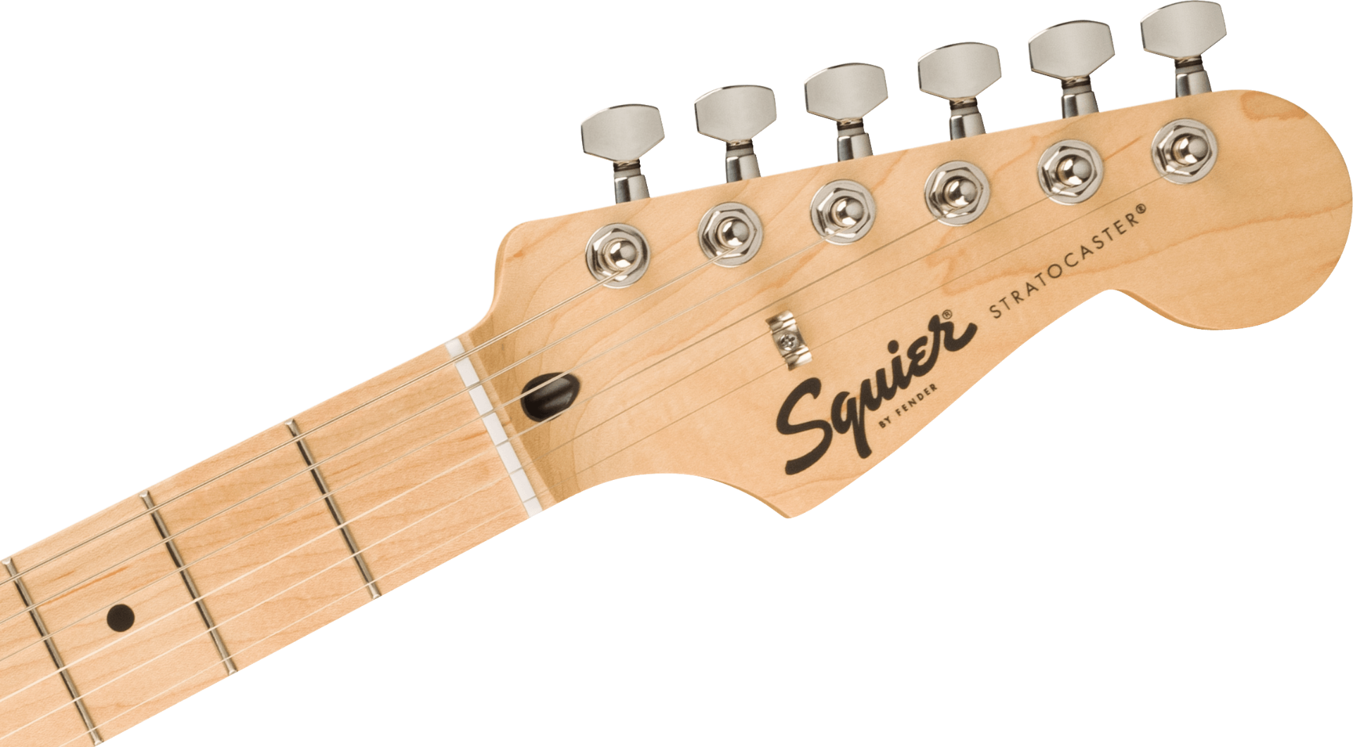 Squier FSR Squier Sonic Stratocaster HSS, Maple Fingerboard, White Pickguard in Sonic Gray