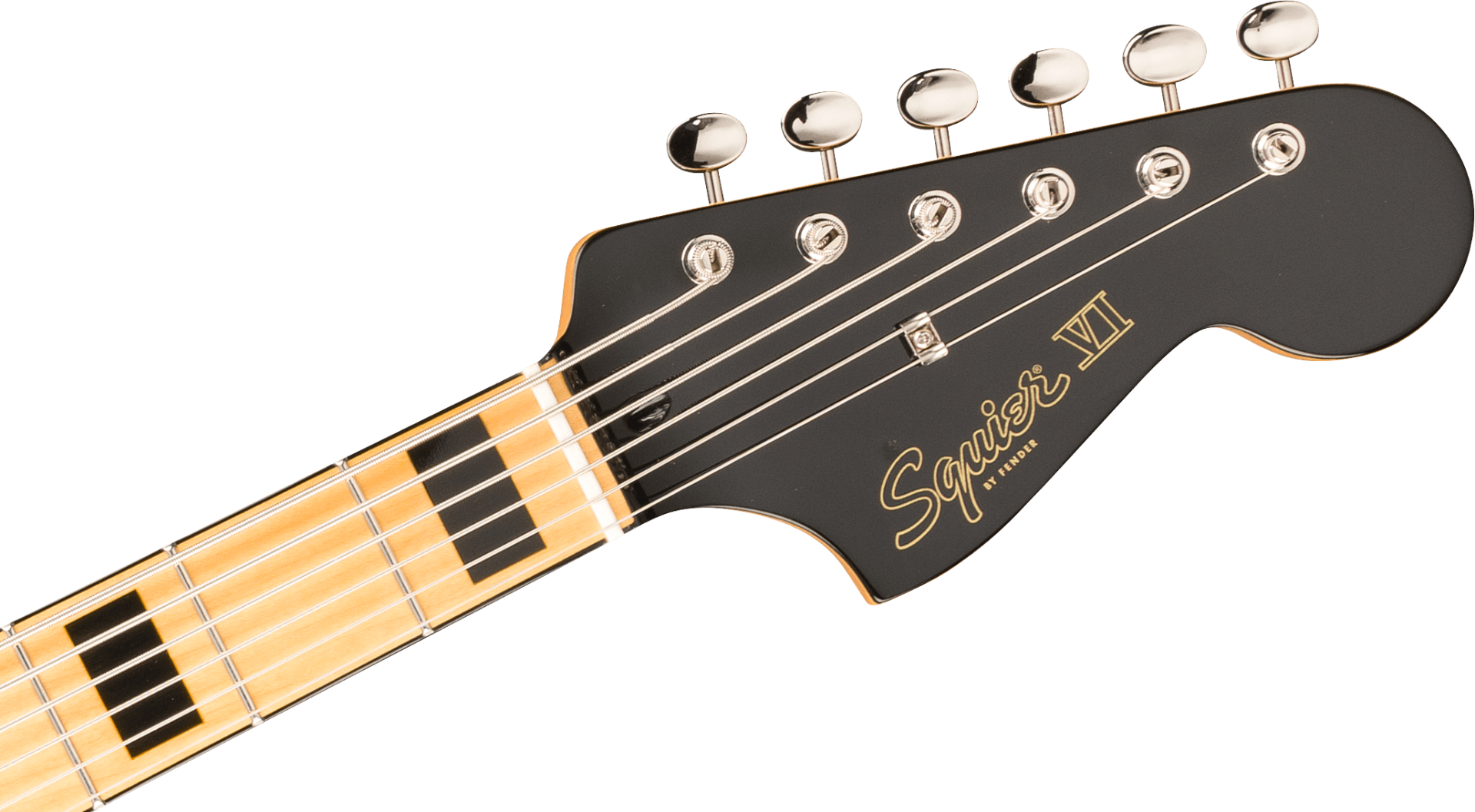 Squier FSR Classic Vibe™ Bass VI, Maple Fingerboard, Black Pickguard, Matching Headstock in Black
