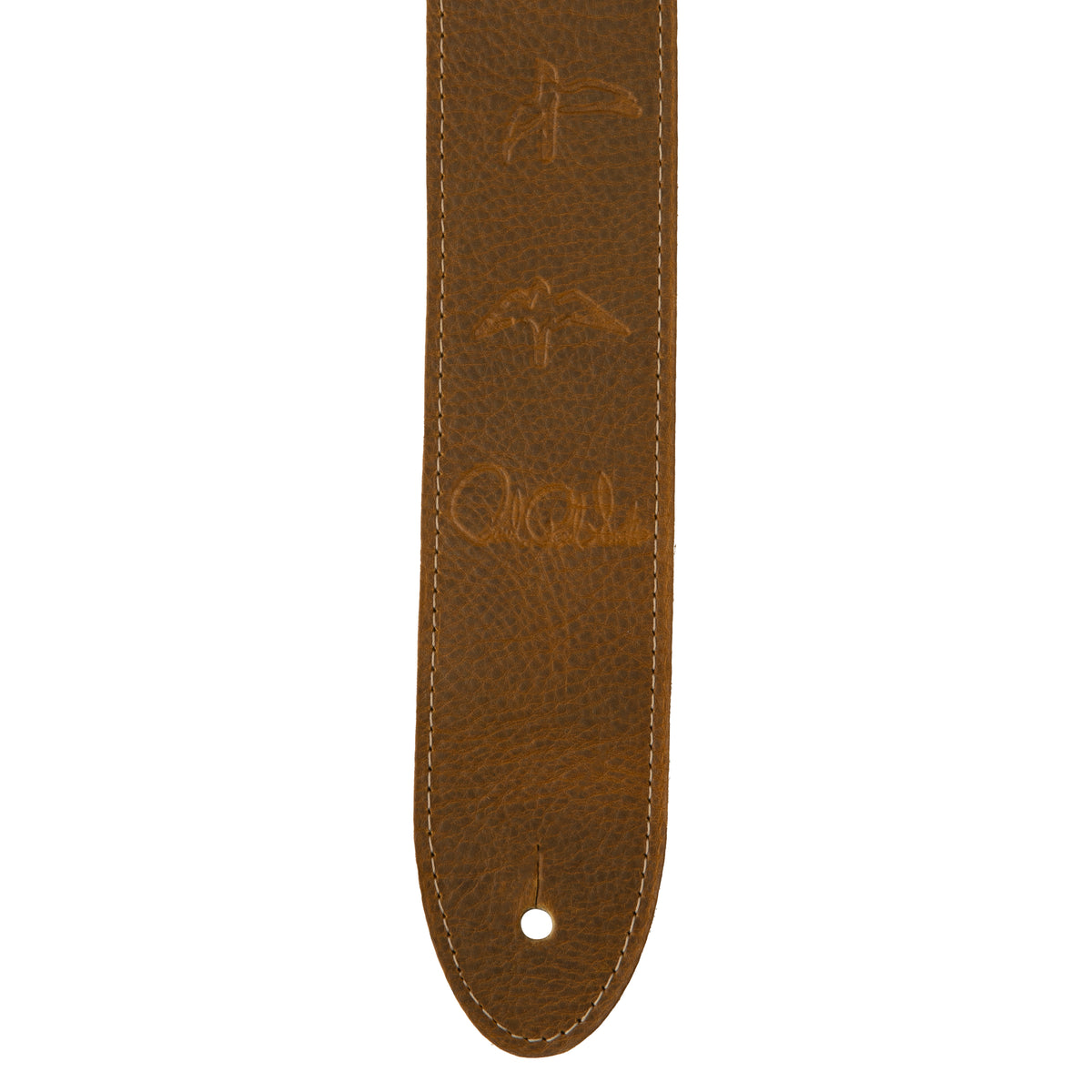 PRS Reversible Garment Leather/Suede Birds Guitar Strap in Tan