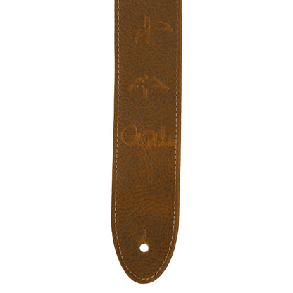PRS Reversible Garment Leather/Suede Birds Guitar Strap in Tan