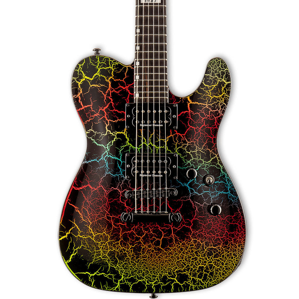 ESP LTD Eclipse 87 NT in Rainbow Crackle