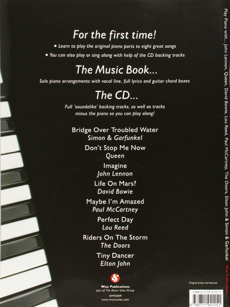 Play Piano With Lennon Queen Bowie Etc Bk/Cd