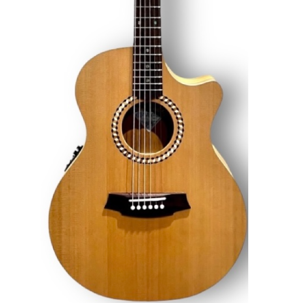 Cole Clark SRAN2EC-CMAH-R Studio Recording Grand Auditorium Acoustic Electric Guitar in Cedar Mahogany