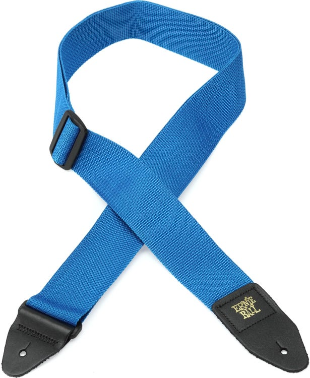 Ernie Ball Polypro Guitar Or Bass Strap in Pearl Blue & Black