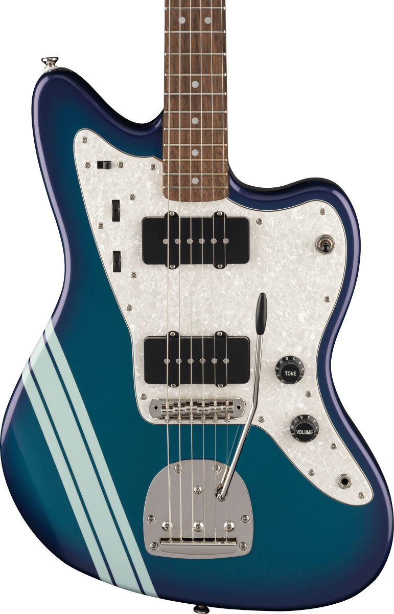 Squier FSR Classic Vibe '60s Jazzmaster, Laurel Fingerboard, White Pickguard, Black Plastic Parts, Matching Headstock in Competition Burgundy