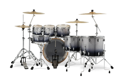 PDP Concept Maple 22 7 Piece Shell Pack in Silver to Black Fade