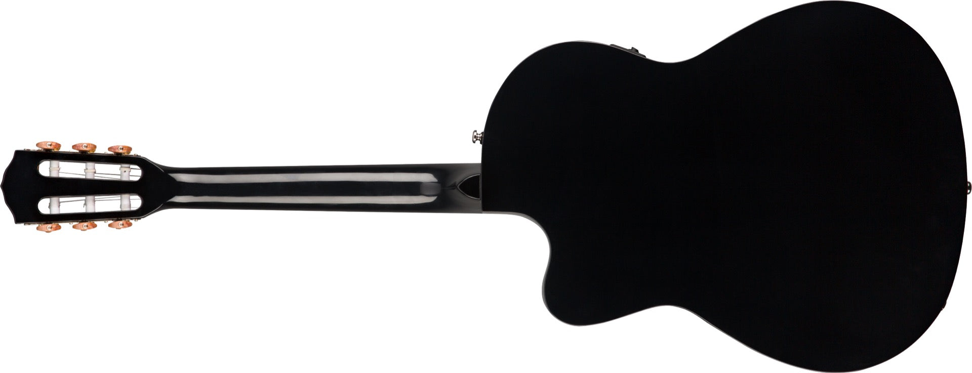 Fender CN140SCE Nylon Thinline, Walnut Fingerboard in Black