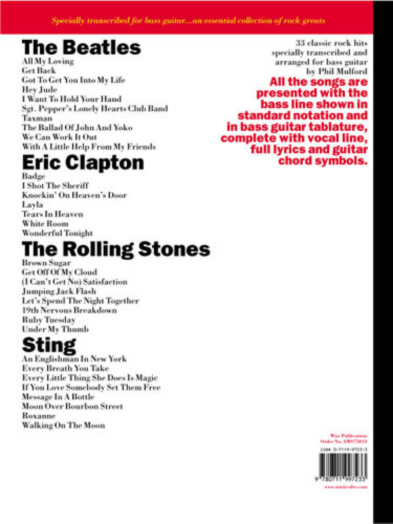 Great Rock For Bass Guitar Tab