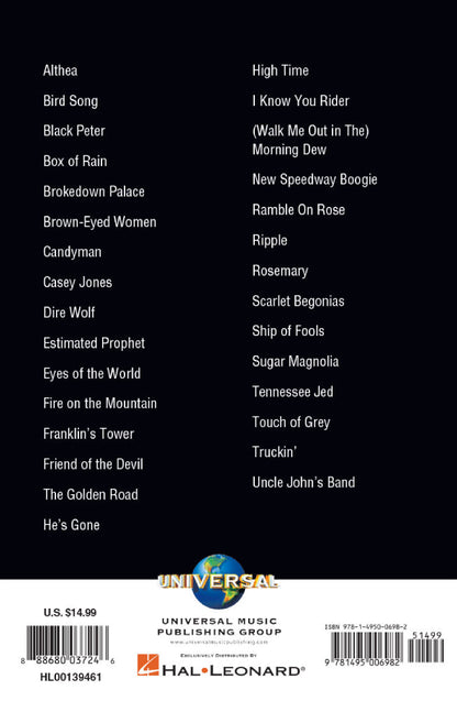 Grateful Dead Guitar Chord Songbook