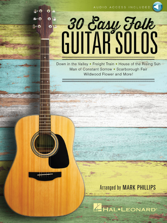 30 Easy Folk Guitar Solos Tab