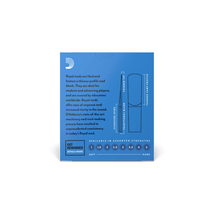 Royal By D'Addario Strength 3.0 10 Pack Alto Saxophone Reeds
