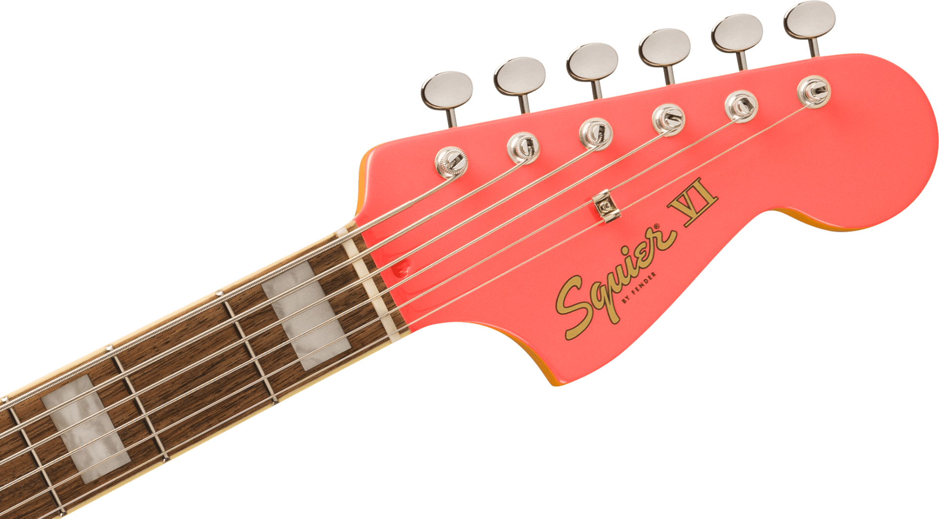 Squier FSR Classic Vibe™ Bass VI, Laurel Fingerboard, Mint Pickguard, Matching Headstock in Tahitian Coral