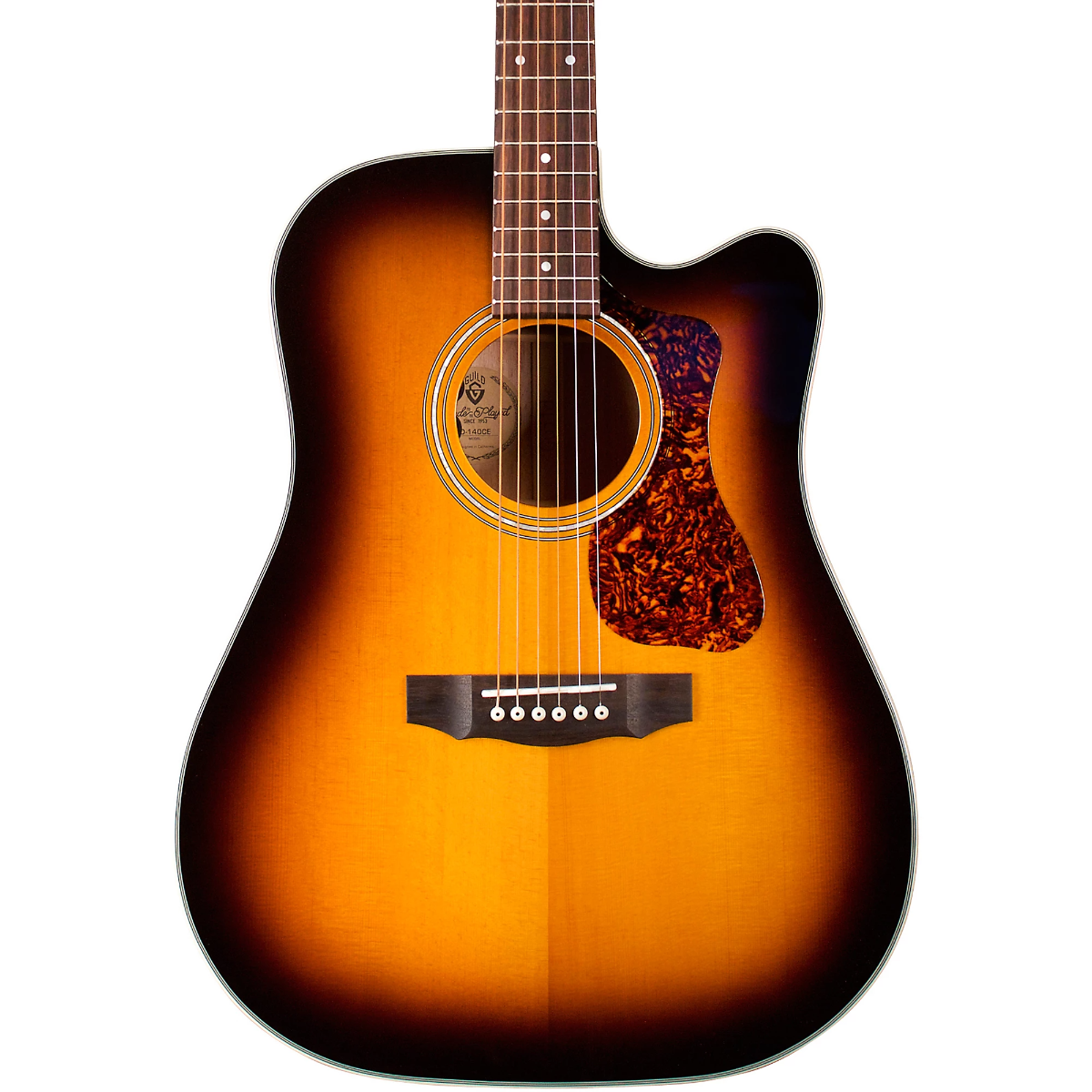 Guild D-140CE Westerly Collection Dreadnought Acoustic Electric Guitar in Antique Burst