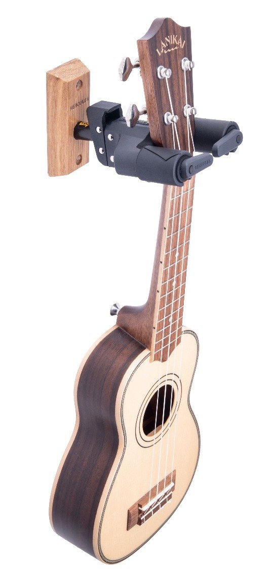 Hercules Auto Grip System Wood Base Short Arm Guitar Hanger