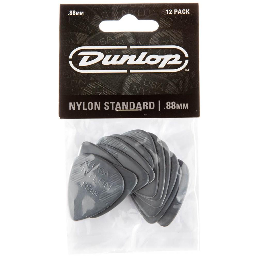 Jim Dunlop Nylon Standard Guitar Picks .88mm 12 Pack in Grey