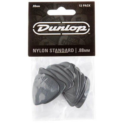 Jim Dunlop Nylon Standard Guitar Picks .88mm 12 Pack in Grey