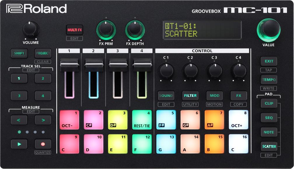 Roland MC101 Groovebox Compact Live Sequencer and Synth