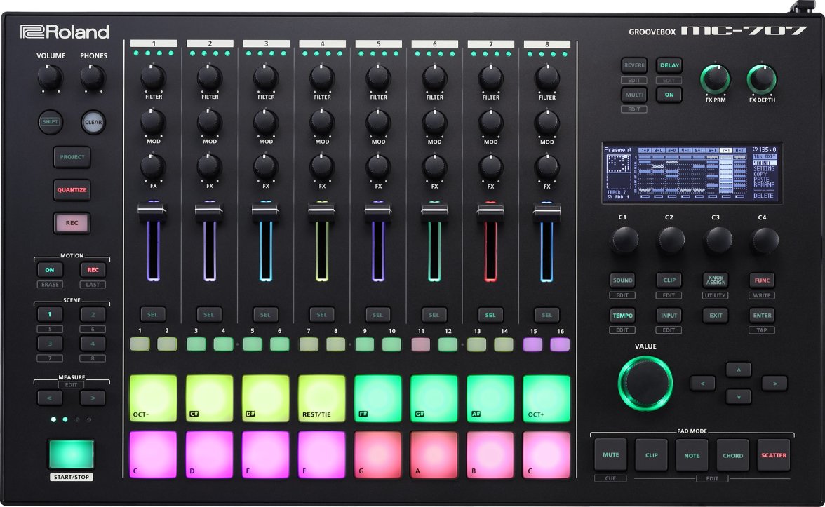 Roland MC707 Groovebox Live Sequencer and Synth
