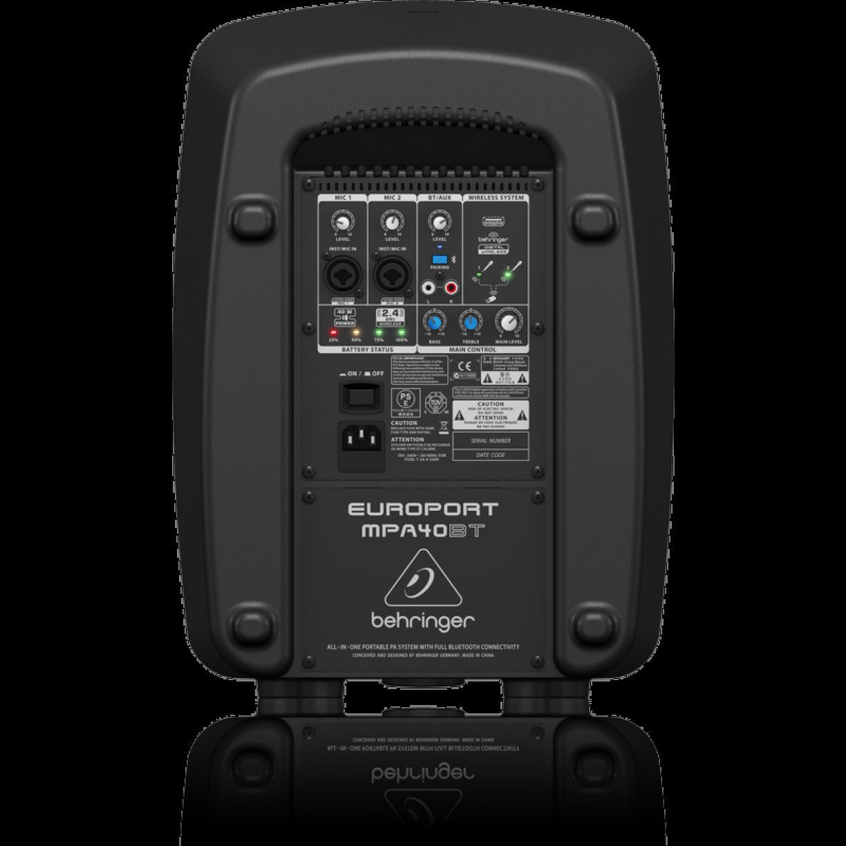 Behringer Europort MPA40BT Portable 40W Compact PA System