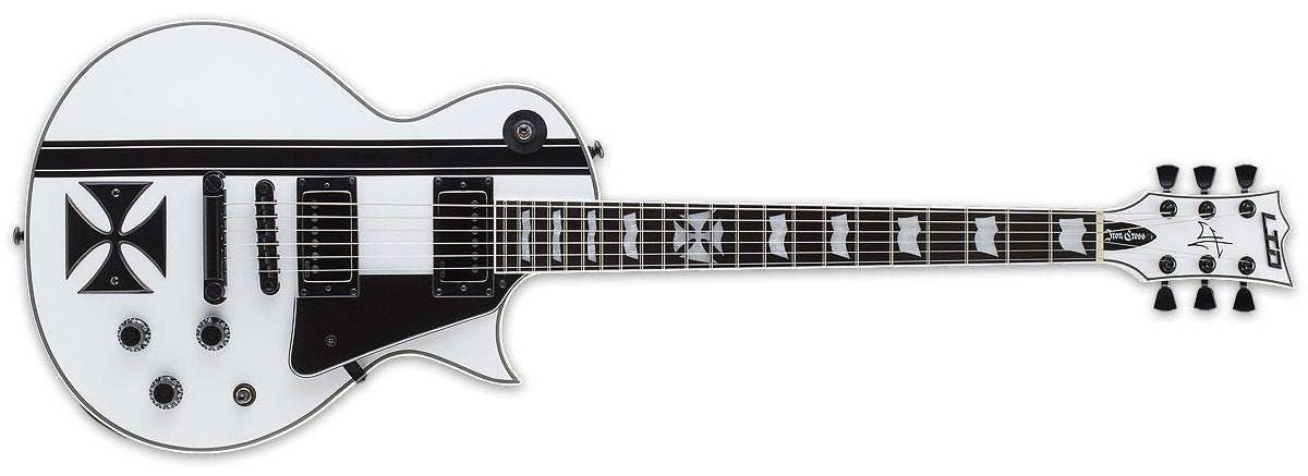 ESP LTD James Hetfield Signature Iron Cross Electric Guitar in Snow White