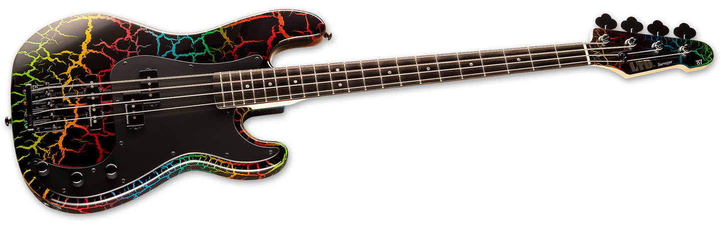 ESP LTD Surveyor '87 in Rainbow Crackle