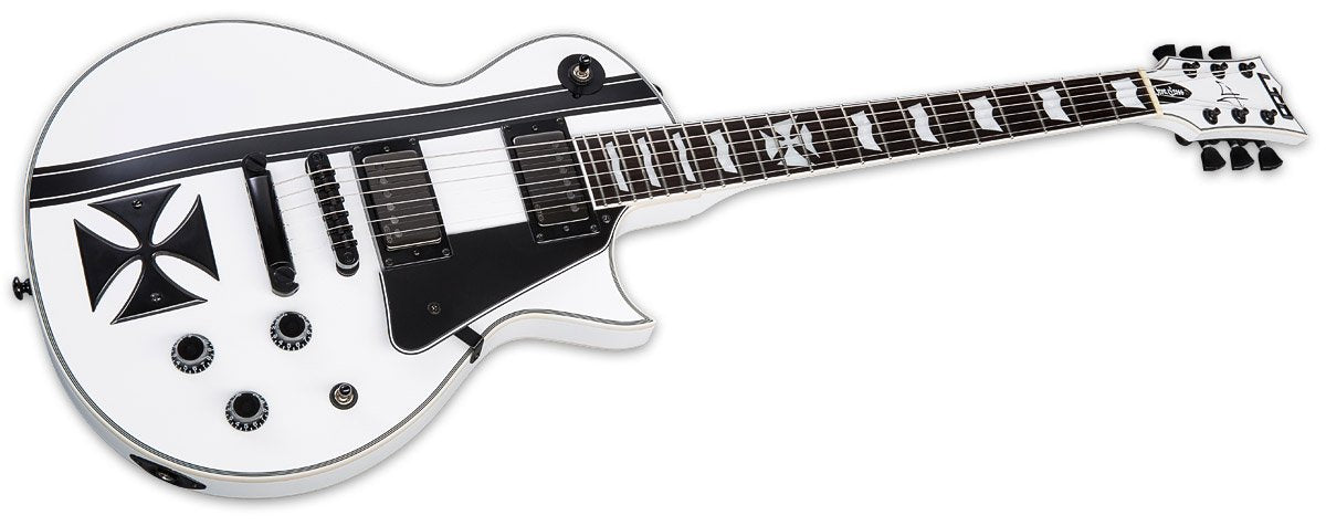 ESP LTD James Hetfield Signature Iron Cross Electric Guitar in Snow White