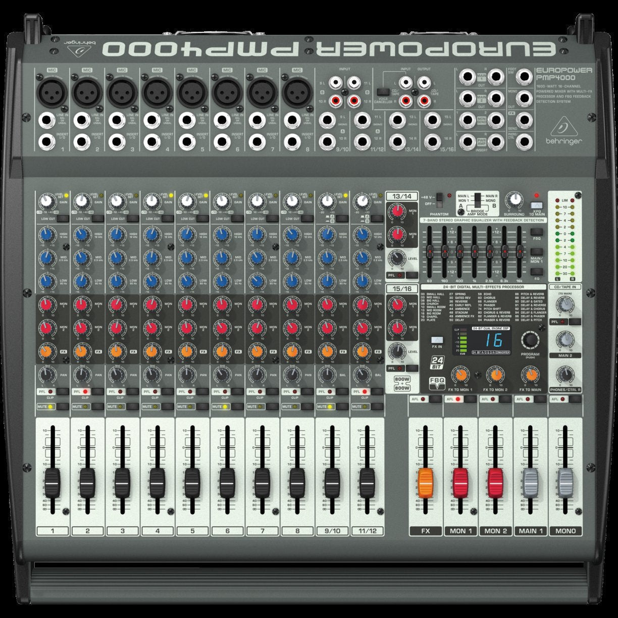 Behringer EuroPower PMP4000 1600W 16 Channel Powered Mixer
