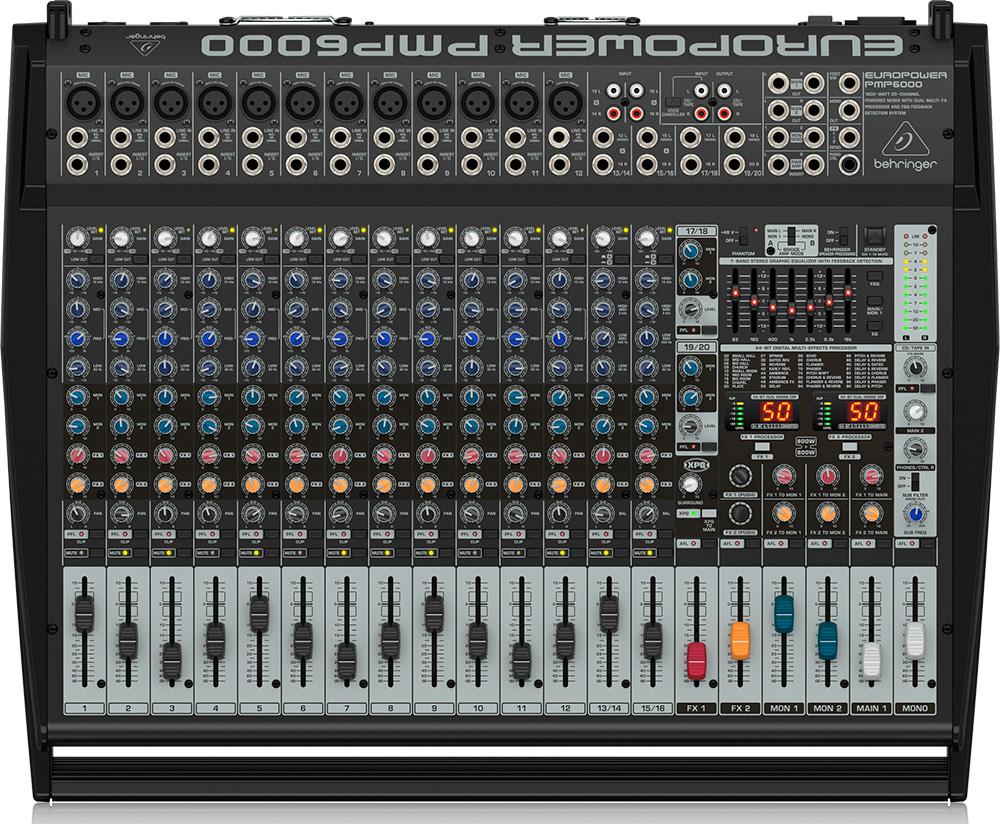 Behringer EuroPower PMP6000 1600W 20 Channel Powered Mixer