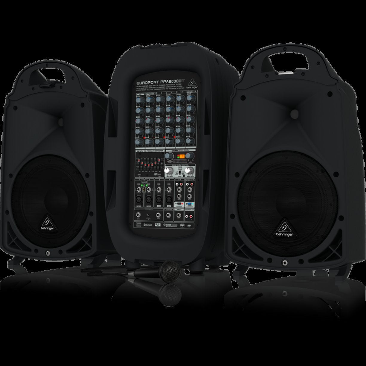 Behringer Europort PPA2000BT Ultra Compact 2000W 8 Channel Portable PA System